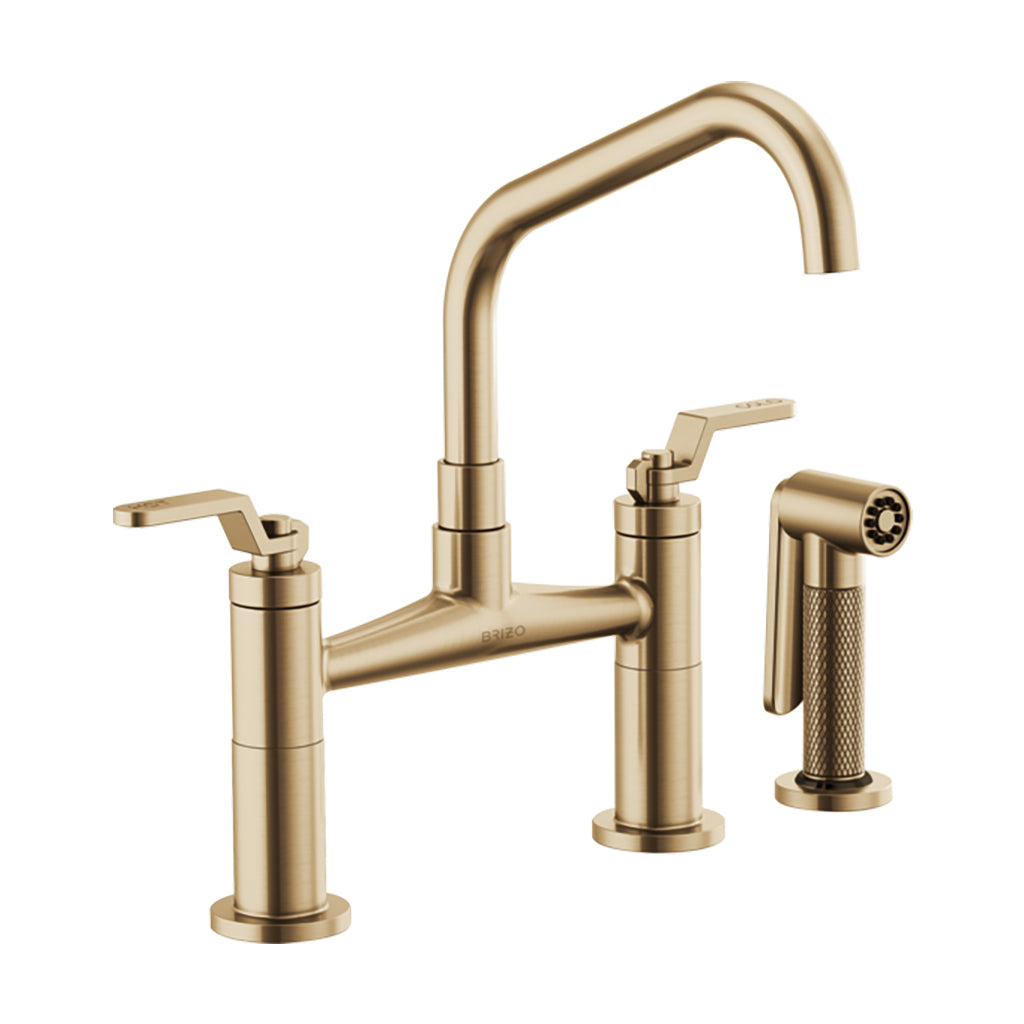 LITZE® Bridge Faucet with Angled Spout and Industrial Handle