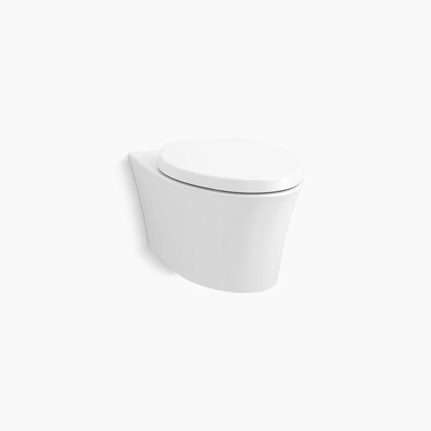 Wall-hung compact elongated toilet