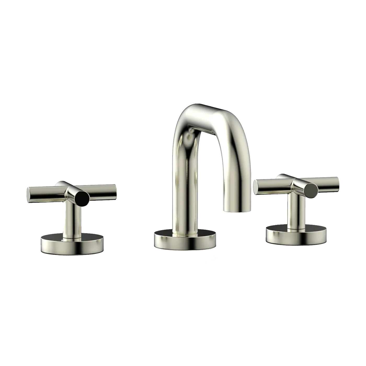 Widespread sink faucet with cross handles