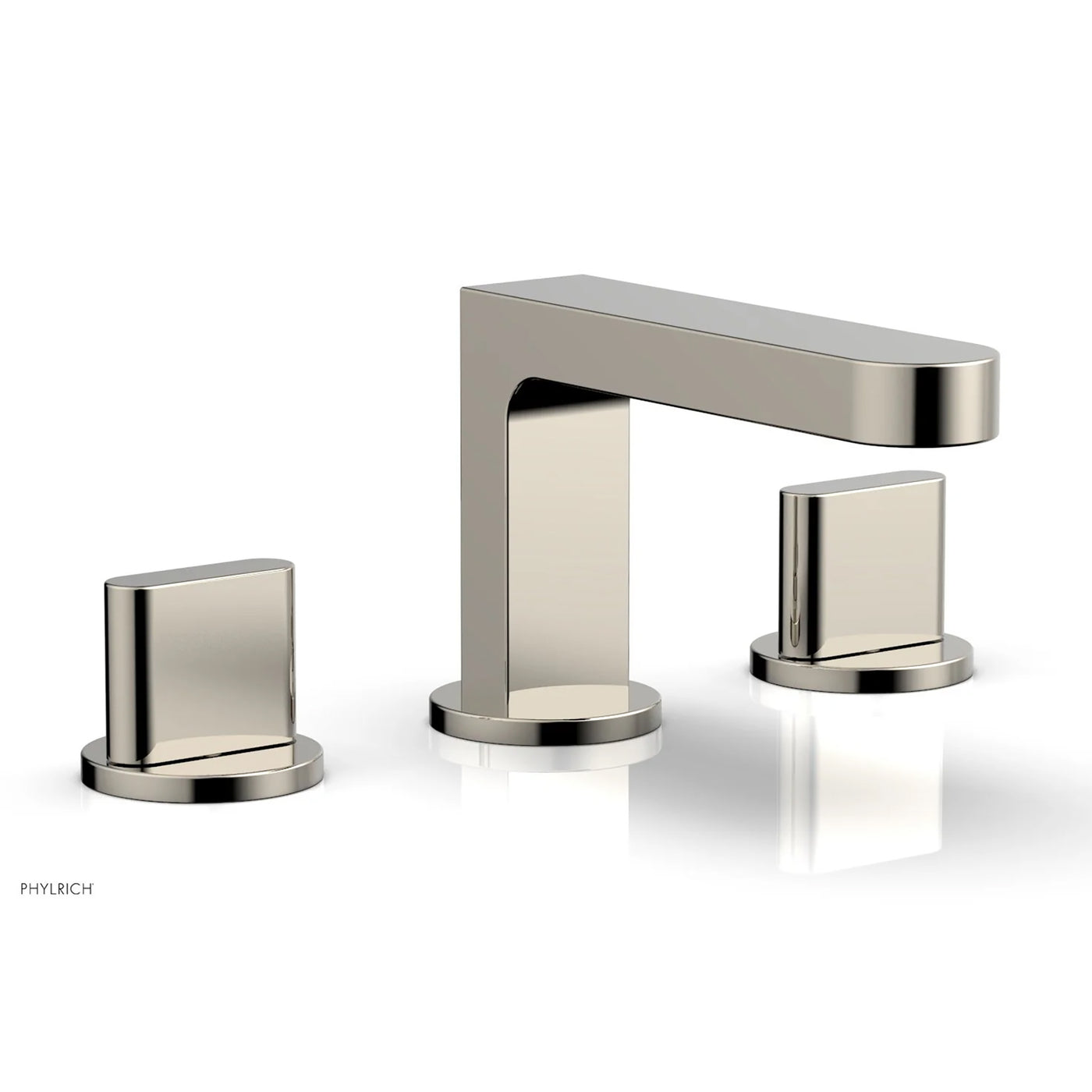 Widespread sink faucet with blade handles