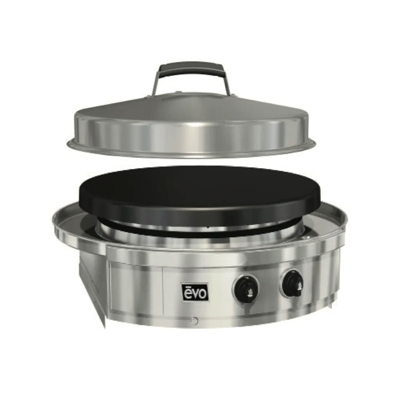 25" Built-In Circular Outdoor Cooktop, Stainless Steel Affinity 25G