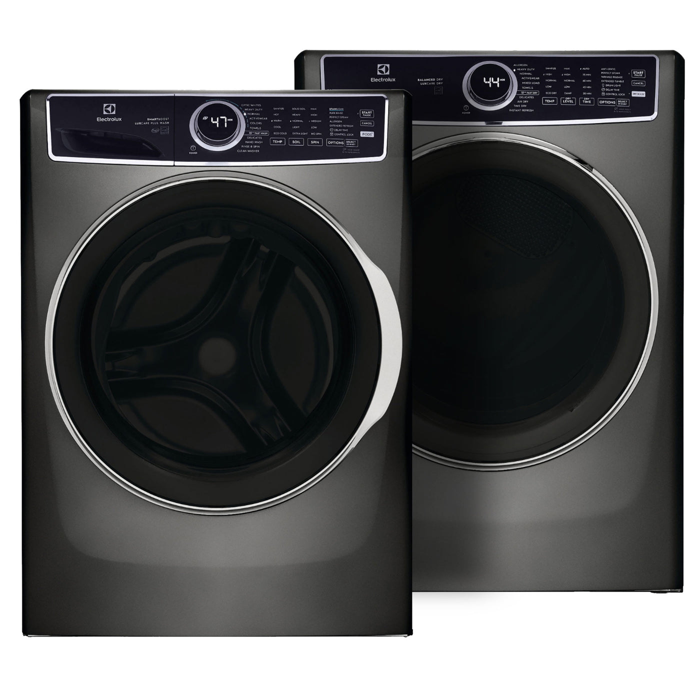 Front Load Stackable Electric Washer & Dryer Set w/ Steam
