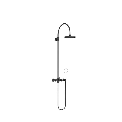 Tara Exposed shower set with shower mixer without hand shower - Black matte