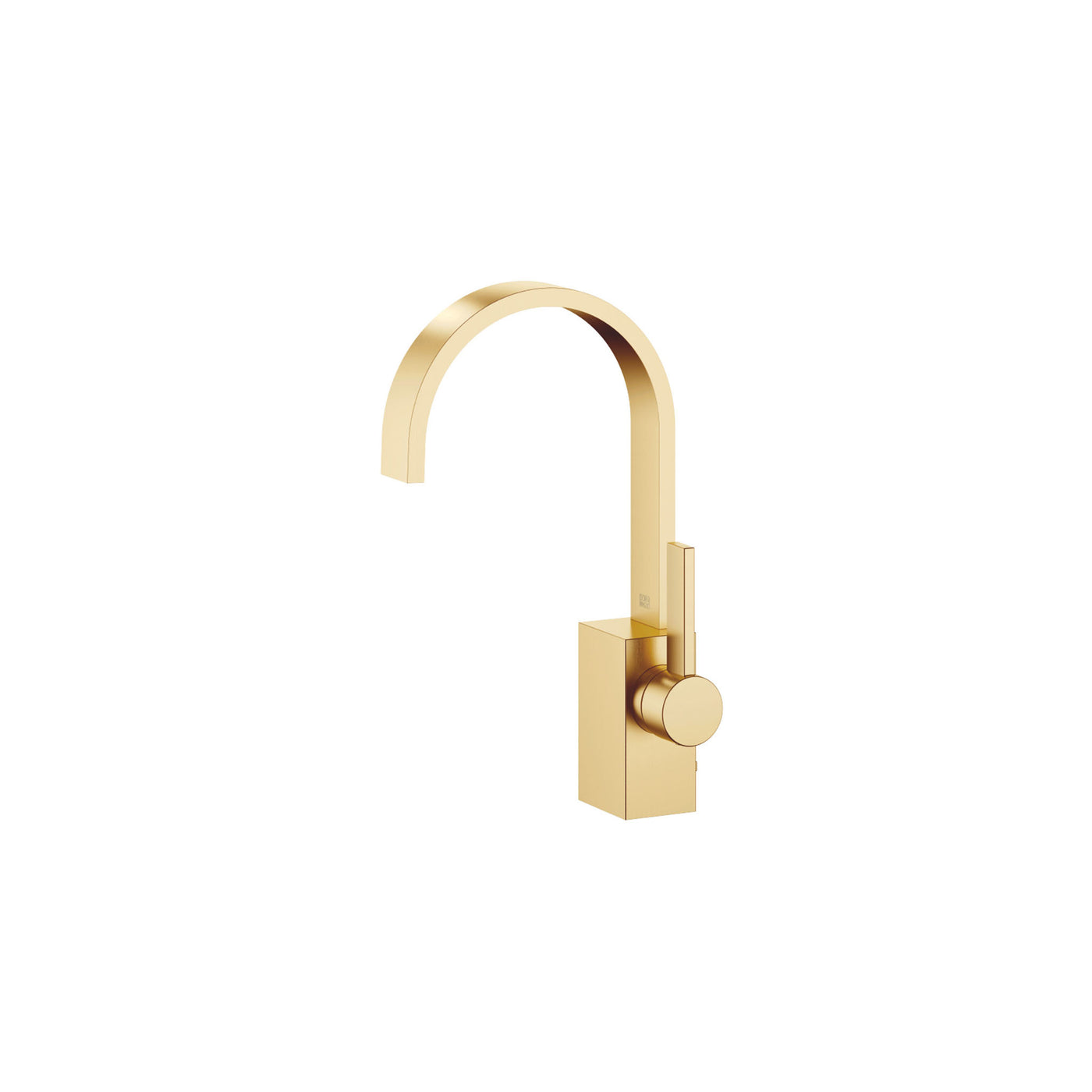 MEM Single-lever lavatory mixer with drain - Brushed brass (23kt gold)