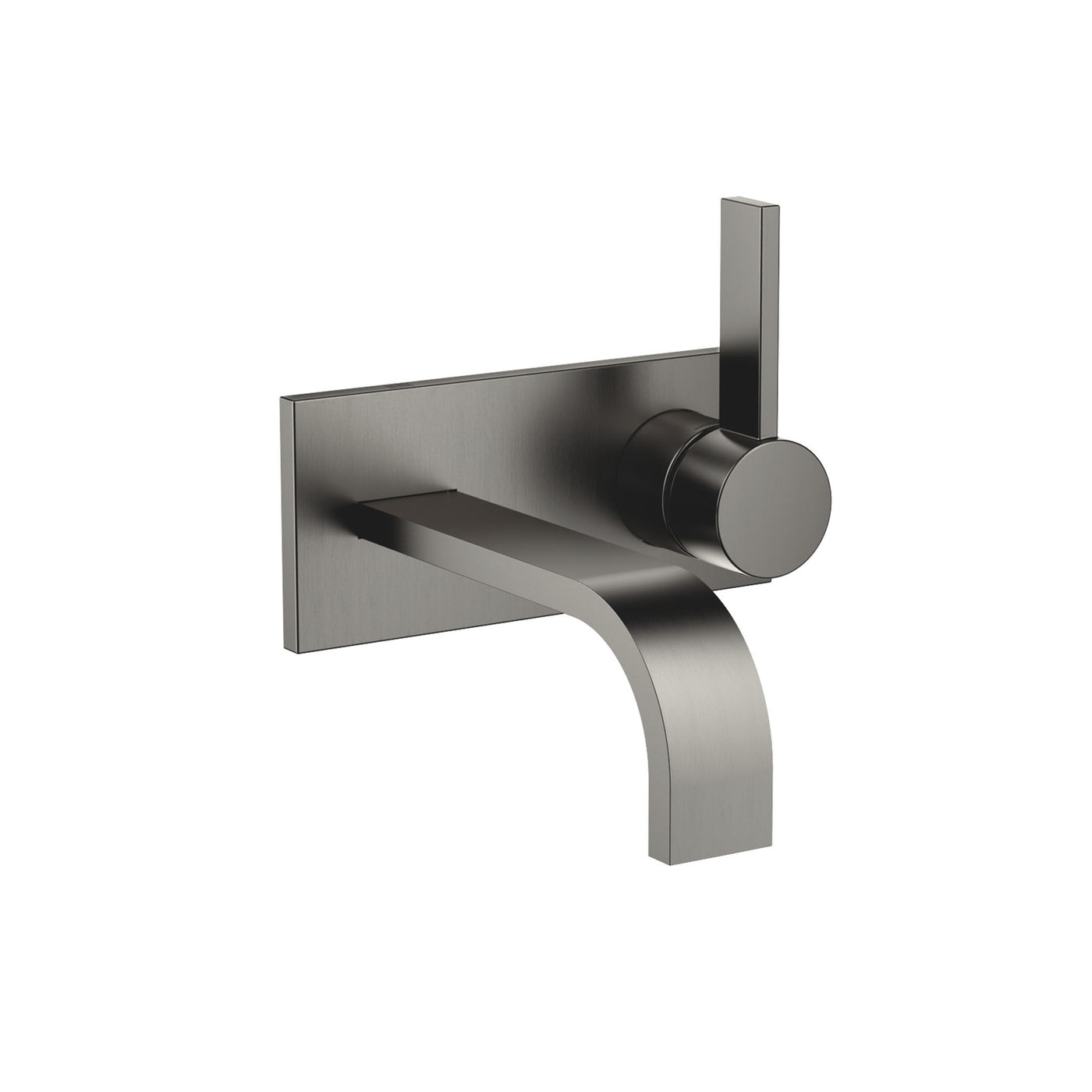 MEM Wall-mounted single-lever mixer with cover plate without drain - Brushed Dark Platinum