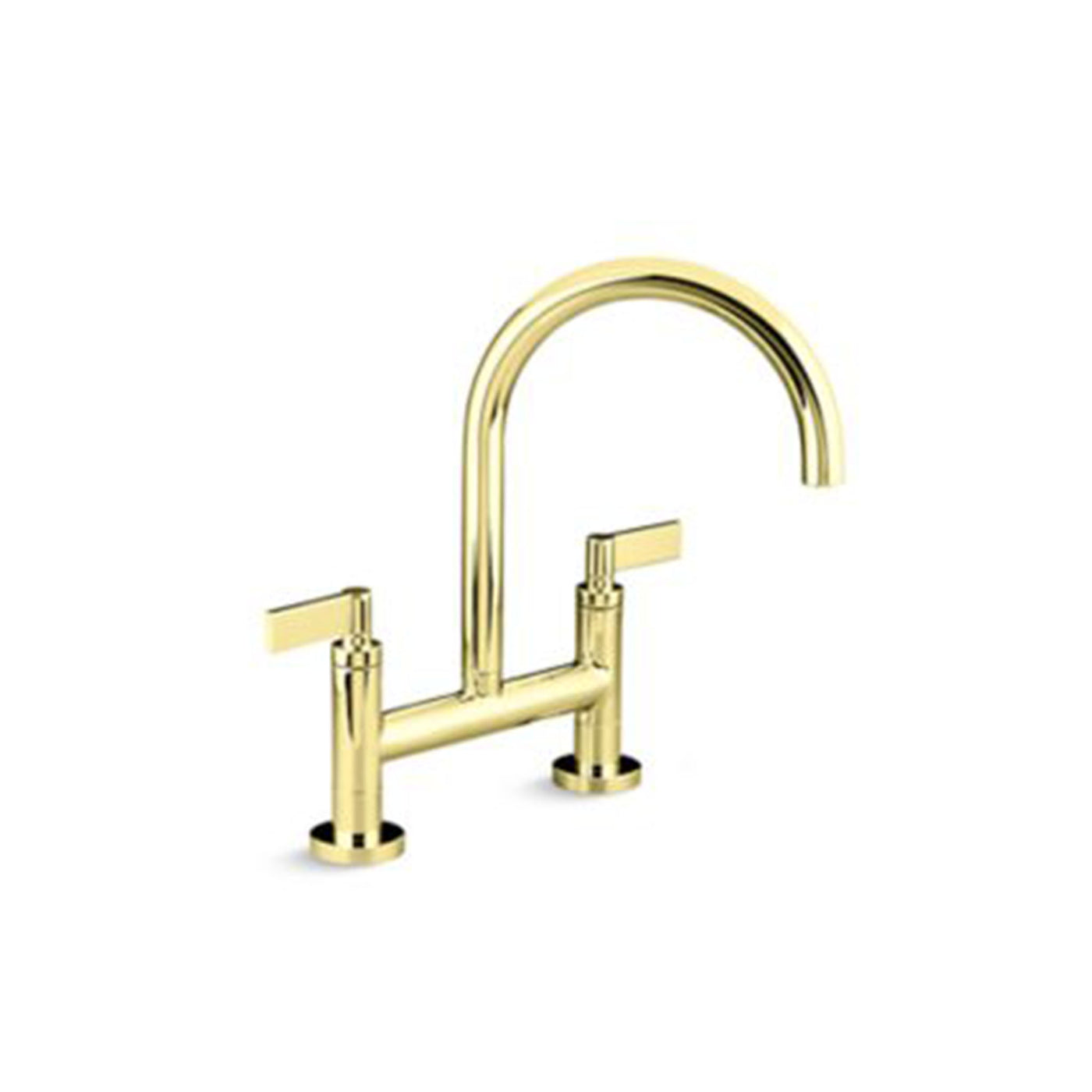 One™ by Kallista Deck-Mount Bridge Kitchen Faucet, Lever Handles