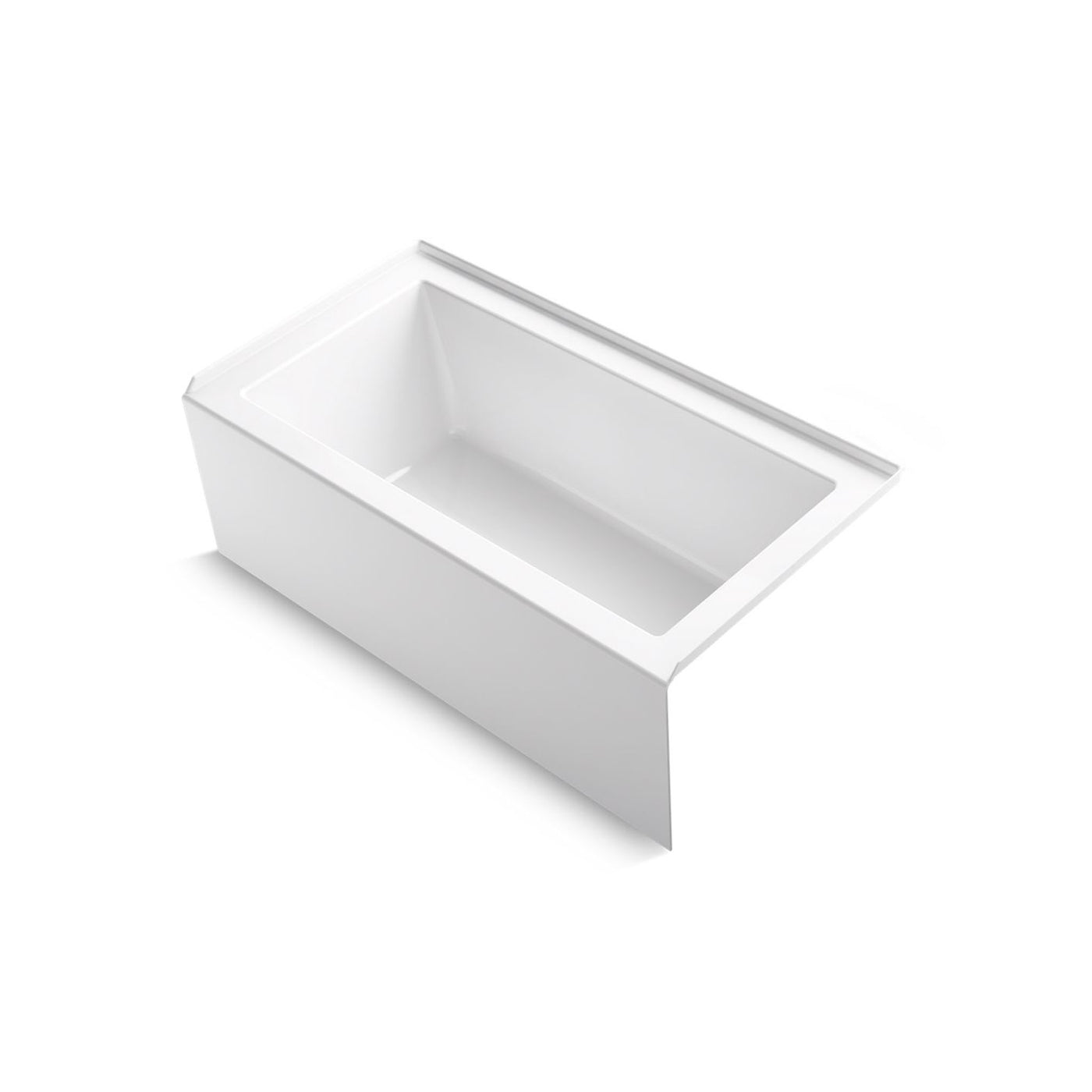 60" x 32" Underscore® alcove bath with integral apron, integral flange, and right-hand drain