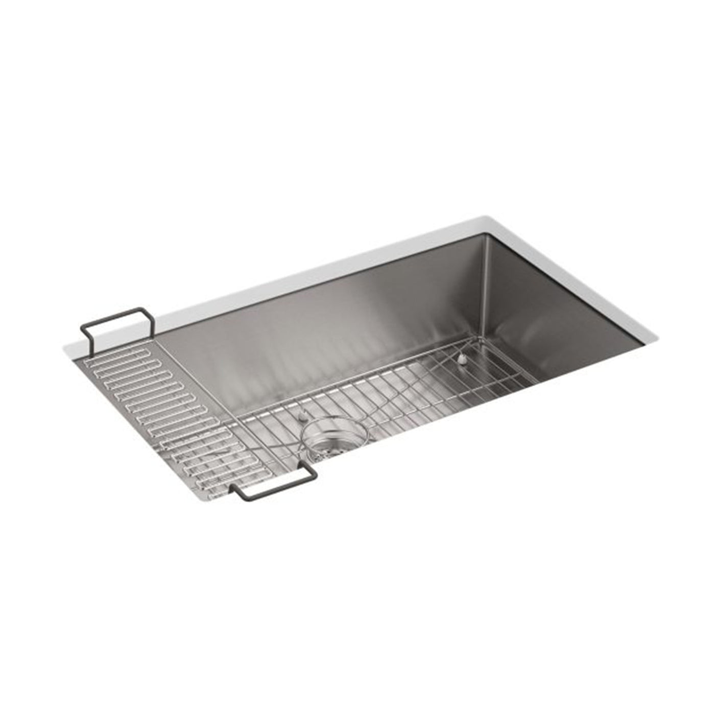 32" Strive® undermount single-bowl kitchen sink with accessories