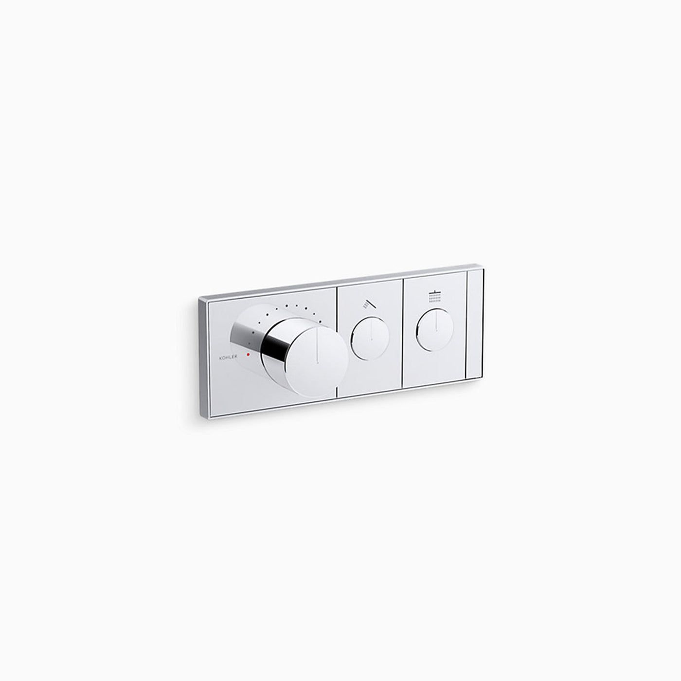 Anthem™ Two-outlet thermostatic valve control panel with recessed push buttons