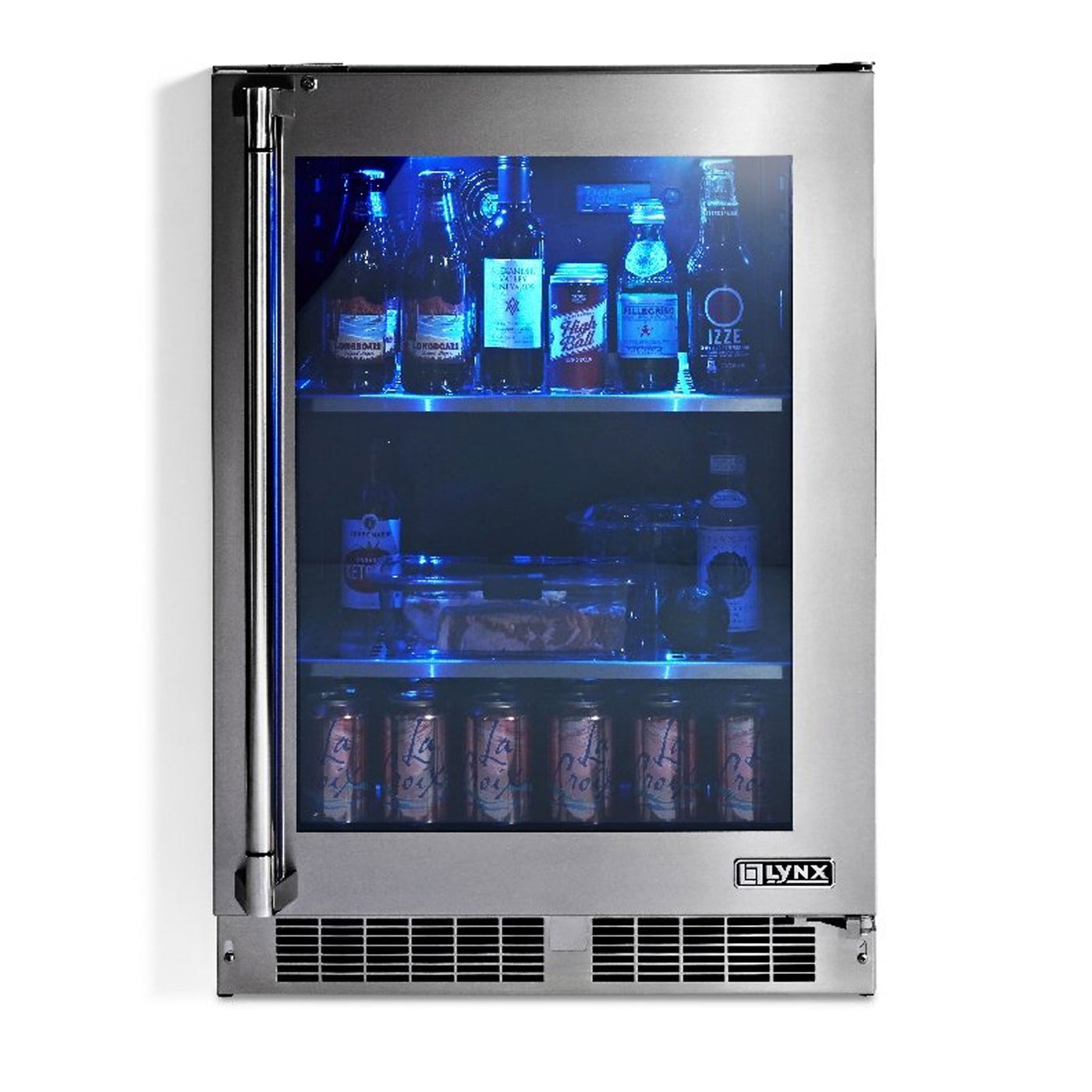 24" Outdoor Refrigerator w/ Glass Door, Right Hinge lynx-LN24REFGR-feat