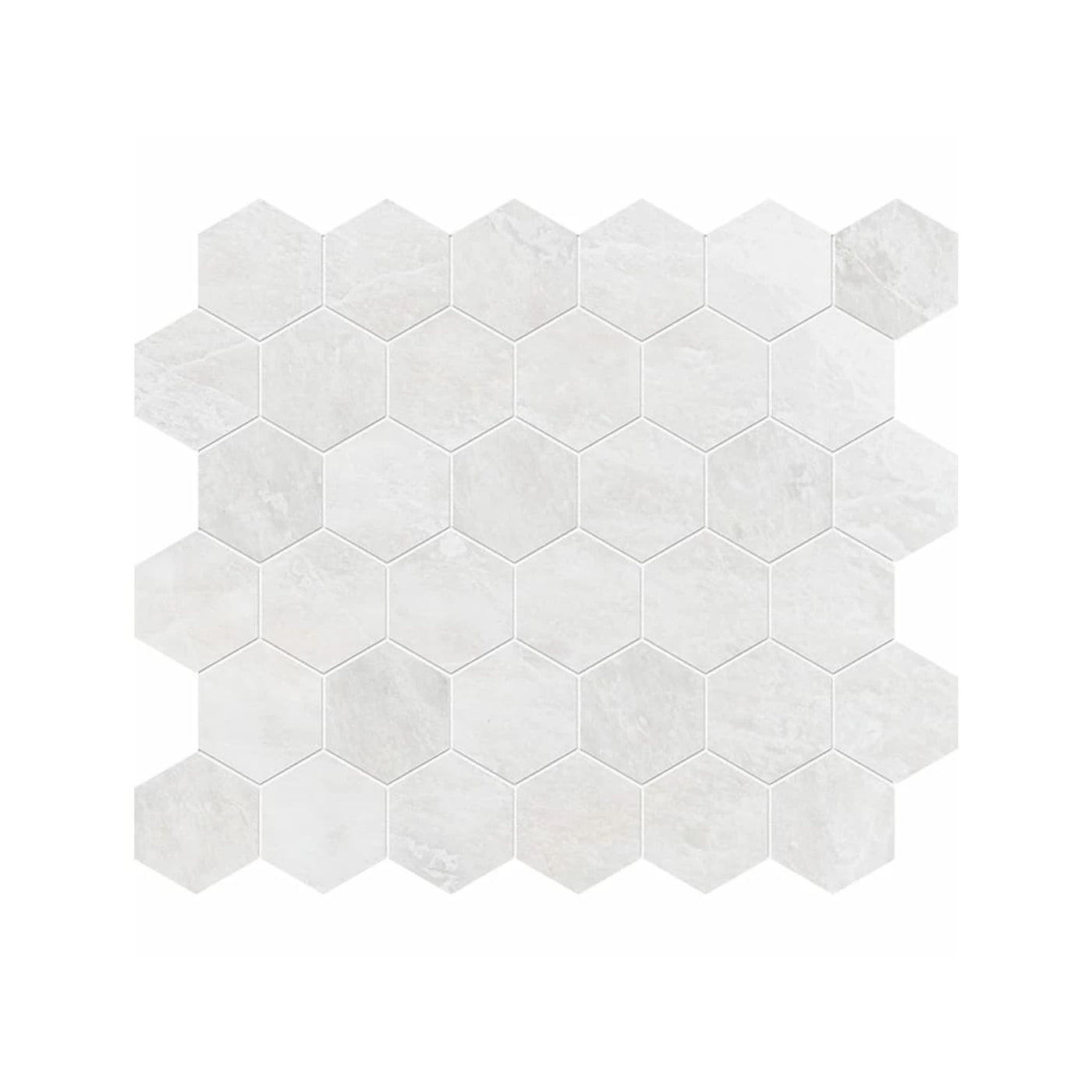 10 3/8″ x 12″ Iceberg Polished Hexagon Marble Mosaic