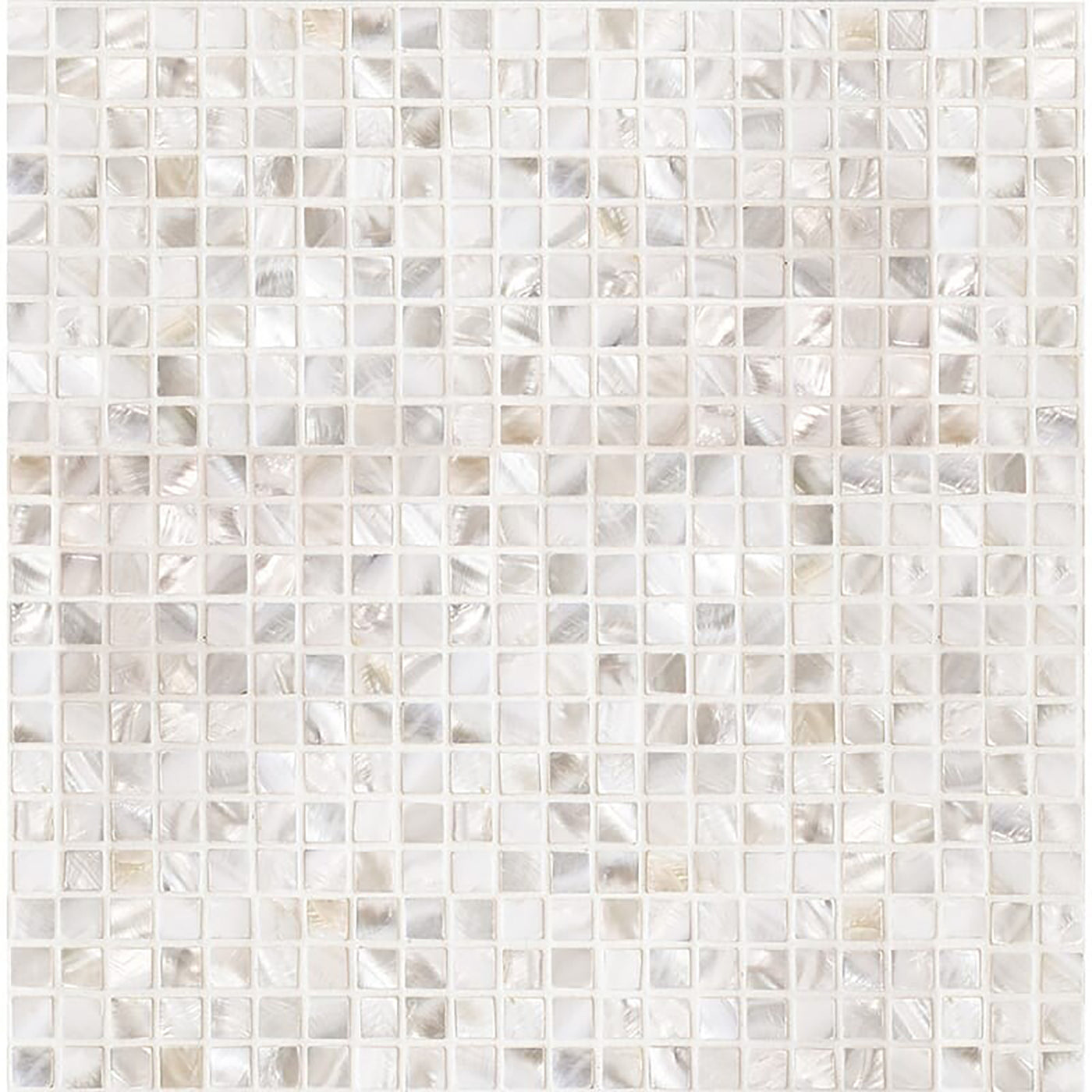 12″ x 12″ Mother Of Pearl Polished 1/2x1/2 Iridescent Shell Mosaic