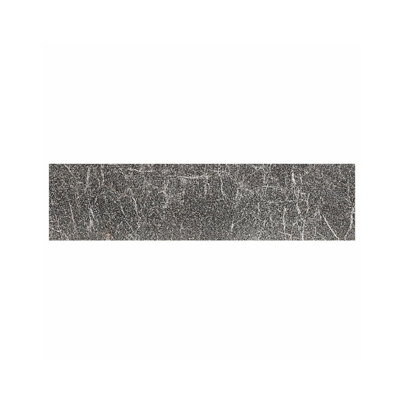 3″ x 12″ Iris Black Leather Marble Tile