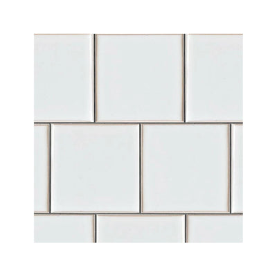 7 5/8" x 7 5/8" Eggshell Gloss Ceramic Tile