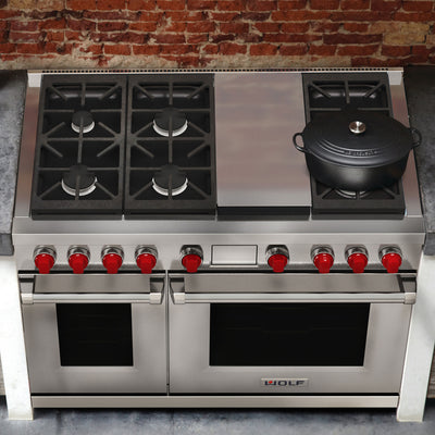48" Dual Fuel Range w/ 6 Burners and Infrared Griddle